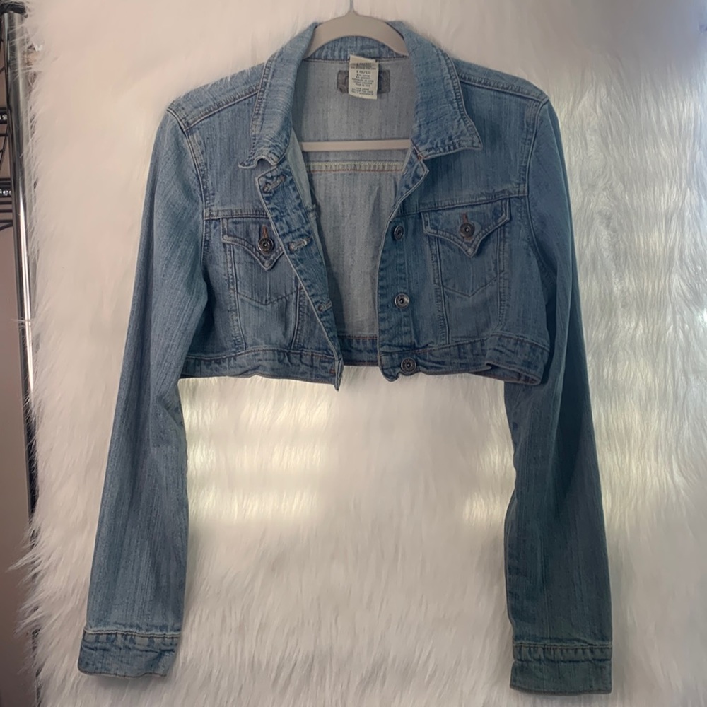 725 Originals Vintage Y2K Cropped Jean Jacket sz L
